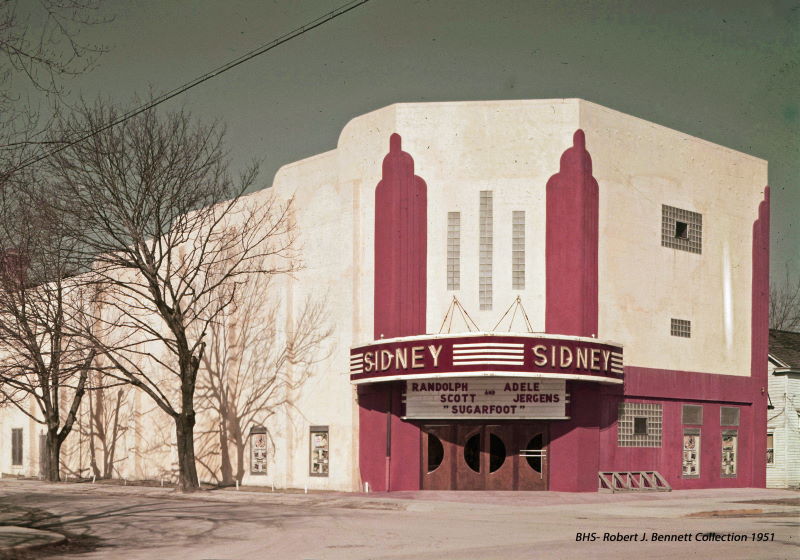 Robt Bennett Col-29-Sidney Theater-1951-color-w credit